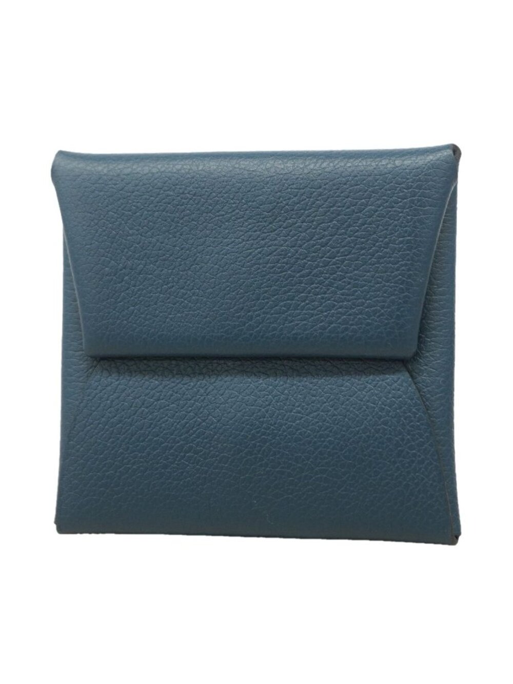 Hermes Coin Purse Bastia Verso Evercolor Blue Zellige Vert Cypres Silver